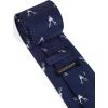 imageHISDERN Ties for Men Classic Animal Tie and Pocket Square Set Jacquard Woven Silk Neckties Handkerchief Wedding Party02deer  Navy Blue