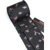 imageHISDERN Ties for Men Classic Animal Tie and Pocket Square Set Jacquard Woven Silk Neckties Handkerchief Wedding Party04dinosaur 5