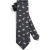 imageHISDERN Ties for Men Classic Animal Tie and Pocket Square Set Jacquard Woven Silk Neckties Handkerchief Wedding Party04dinosaur 5