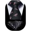 imageHISDERN Ties for Men Classic Animal Tie and Pocket Square Set Jacquard Woven Silk Neckties Handkerchief Wedding Party04dinosaur 5