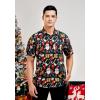 imageHawaiian Shirt for Men Short Sleeve Button Down Shirt Men Casual Summer Tropical Beach Aloha Shirts for Men Hawaii PartyChristmas Black