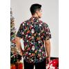 imageHawaiian Shirt for Men Short Sleeve Button Down Shirt Men Casual Summer Tropical Beach Aloha Shirts for Men Hawaii PartyChristmas Black