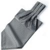 imageHISDERN Ascot Tie Mens Cravat Ties Floral Paisley Polka Dot Jacquard Self Ascots Cravat Scarf Wedding PartyDgrey  Black