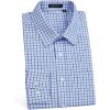 imageHISDERN Mens Casual Dress Shirts Plaid Button Down Shirt Long Sleeve Formal Business Gingham Shirt for MenBlue Gingham