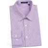 imageHISDERN Mens Casual Dress Shirts Plaid Button Down Shirt Long Sleeve Formal Business Gingham Shirt for MenPurple Striped