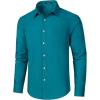 imageHISDERN Mens Dress Shirts Long Sleeve Button Down Shirts for Men Casual Solid Formal Business Regular Fit Shirt with PocketLight Teal