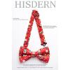 imageHISDERN Christmas Bow Tie and Pocket Square Set Pre Tied Bowties for Men Xmas Festival Woven Bowtie with Handkerchief18red  White  Black