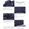 imageHISDERN Mens Dress Shirts Short Sleeve Regular Fit Casual Button Down Shirt Inner Contrast Business Formal Pocket ShirtB1blue2no Printed Sleeves