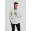 imageHISDERN Mens Plaid Button Down Shirt Long Sleeve Dress Shirts for Men Casual Wrinkle Free Regular Fit Work Shirt with PocketDsage Green