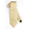 imageHISDERN Mens Ties Plaid Tie and Pocket Square Set Classic Woven Formal Checkered Neckties ampamp Handkerchief Wedding Party03champagne