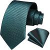 imageHISDERN Mens Ties Plaid Tie and Pocket Square Set Classic Woven Formal Checkered Neckties ampamp Handkerchief Wedding Party0593teal