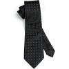 imageHISDERN Mens Ties Plaid Tie and Pocket Square Set Classic Woven Formal Checkered Neckties ampamp Handkerchief Wedding Party072black  White