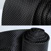 imageHISDERN Mens Ties Plaid Tie and Pocket Square Set Classic Woven Formal Checkered Neckties ampamp Handkerchief Wedding Party075black  White