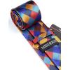 imageHISDERN Mens Ties Plaid Tie and Pocket Square Set Classic Woven Formal Checkered Neckties ampamp Handkerchief Wedding PartyOrange  Blue  Brown