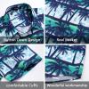 imageMens Hawaiian Shirts Short Sleeve Floral Tropical Aloha Shirt Casual Summer Button Down Holiday Beach Shirt with Pocket27blueBlackPalm