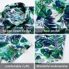 imageMens Hawaiian Shirts Short Sleeve Floral Tropical Aloha Shirt Casual Summer Button Down Holiday Beach Shirt with Pocket30forest GreenLeaves