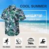 imageMens Hawaiian Shirts Short Sleeve Floral Tropical Aloha Shirt Casual Summer Button Down Holiday Beach Shirt with Pocket30forest GreenLeaves