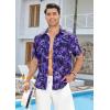 imageMens Hawaiian Shirts Short Sleeve Floral Tropical Aloha Shirt Casual Summer Button Down Holiday Beach Shirt with Pocket31purple