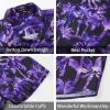 imageMens Hawaiian Shirts Short Sleeve Floral Tropical Aloha Shirt Casual Summer Button Down Holiday Beach Shirt with Pocket31purple