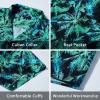 imageMens Hawaiian Shirts Short Sleeve Tropical Aloha Hawaiian Shirts for Men Button Down Casual Summer Beach Shirt02black Green Blue