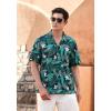 imageMens Hawaiian Shirts Short Sleeve Tropical Aloha Hawaiian Shirts for Men Button Down Casual Summer Beach Shirt03black Green White