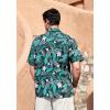 imageMens Hawaiian Shirts Short Sleeve Tropical Aloha Hawaiian Shirts for Men Button Down Casual Summer Beach Shirt03black Green White