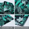 imageMens Hawaiian Shirts Short Sleeve Tropical Aloha Hawaiian Shirts for Men Button Down Casual Summer Beach Shirt03black Green White