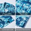 imageMens Hawaiian Shirts Short Sleeve Tropical Aloha Hawaiian Shirts for Men Button Down Casual Summer Beach Shirt05blue