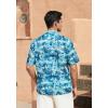 imageMens Hawaiian Shirts Short Sleeve Tropical Aloha Hawaiian Shirts for Men Button Down Casual Summer Beach Shirt05blue