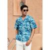 imageMens Hawaiian Shirts Short Sleeve Tropical Aloha Hawaiian Shirts for Men Button Down Casual Summer Beach Shirt05blue
