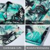 imageMens Hawaiian Shirts Short Sleeve Tropical Aloha Hawaiian Shirts for Men Button Down Casual Summer Beach Shirt06green Blue Black