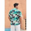 imageMens Hawaiian Shirts Short Sleeve Tropical Aloha Hawaiian Shirts for Men Button Down Casual Summer Beach Shirt06green Blue Black