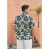 imageMens Hawaiian Shirts Short Sleeve Tropical Aloha Hawaiian Shirts for Men Button Down Casual Summer Beach Shirt07yellow Blue Black