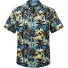 imageMens Hawaiian Shirts Short Sleeve Tropical Aloha Hawaiian Shirts for Men Button Down Casual Summer Beach Shirt07yellow Blue Black