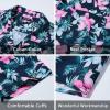 imageMens Hawaiian Shirts Short Sleeve Tropical Aloha Hawaiian Shirts for Men Button Down Casual Summer Beach Shirt08black Pink