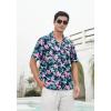 imageMens Hawaiian Shirts Short Sleeve Tropical Aloha Hawaiian Shirts for Men Button Down Casual Summer Beach Shirt08black Pink