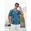 imageMens Hawaiian Shirts Short Sleeve Tropical Aloha Hawaiian Shirts for Men Button Down Casual Summer Beach Shirt09blue Green Black