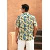 imageMens Hawaiian Shirts Short Sleeve Tropical Aloha Hawaiian Shirts for Men Button Down Casual Summer Beach Shirt10yellow Blue White