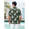 imageMens Hawaiian Shirts Short Sleeve Tropical Aloha Hawaiian Shirts for Men Button Down Casual Summer Beach Shirt11black Green Yellow