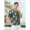 imageMens Hawaiian Shirts Short Sleeve Tropical Aloha Hawaiian Shirts for Men Button Down Casual Summer Beach Shirt11black Green Yellow