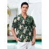 imageMens Hawaiian Shirts Short Sleeve Tropical Aloha Hawaiian Shirts for Men Button Down Casual Summer Beach Shirt11black Green Yellow