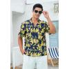 imageMens Hawaiian Shirts Short Sleeve Tropical Aloha Hawaiian Shirts for Men Button Down Casual Summer Beach Shirt12black Yellow