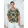 imageMens Hawaiian Shirts Short Sleeve Tropical Aloha Hawaiian Shirts for Men Button Down Casual Summer Beach Shirt12black Yellow