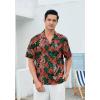 imageMens Hawaiian Shirts Short Sleeve Tropical Aloha Hawaiian Shirts for Men Button Down Casual Summer Beach Shirt13orange Green