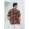 imageMens Hawaiian Shirts Short Sleeve Tropical Aloha Hawaiian Shirts for Men Button Down Casual Summer Beach Shirt13orange Green