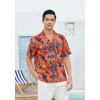imageMens Hawaiian Shirts Short Sleeve Tropical Aloha Hawaiian Shirts for Men Button Down Casual Summer Beach Shirt14orange Blue Yellow