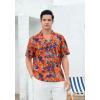 imageMens Hawaiian Shirts Short Sleeve Tropical Aloha Hawaiian Shirts for Men Button Down Casual Summer Beach Shirt14orange Blue Yellow