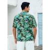 imageMens Hawaiian Shirts Short Sleeve Tropical Aloha Hawaiian Shirts for Men Button Down Casual Summer Beach Shirt16green Blue Black