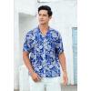 imageMens Hawaiian Shirts Short Sleeve Tropical Aloha Hawaiian Shirts for Men Button Down Casual Summer Beach Shirt18blue White