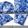 imageMens Hawaiian Shirts Short Sleeve Tropical Aloha Hawaiian Shirts for Men Button Down Casual Summer Beach Shirt18blue White